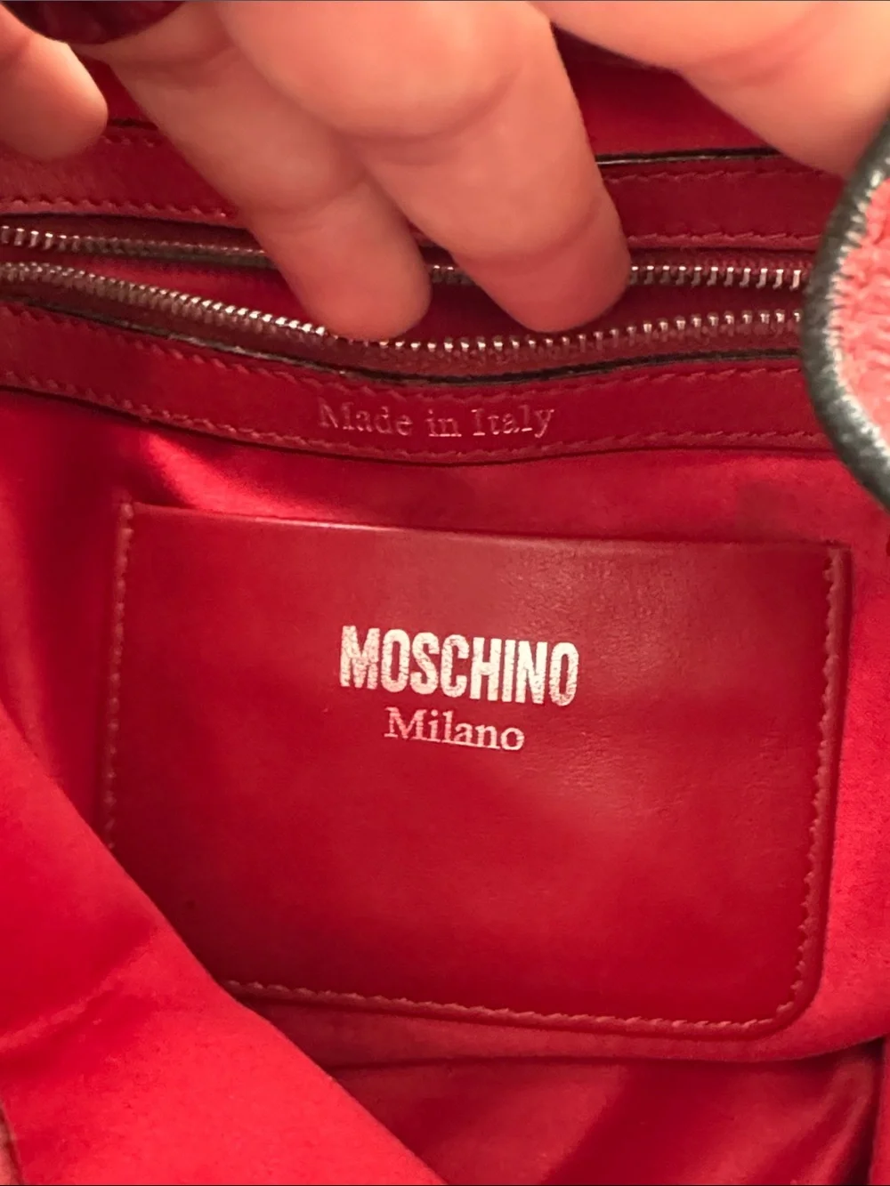 Moschino Red & Silver Coca-Cola Graphic Crossbody Bag